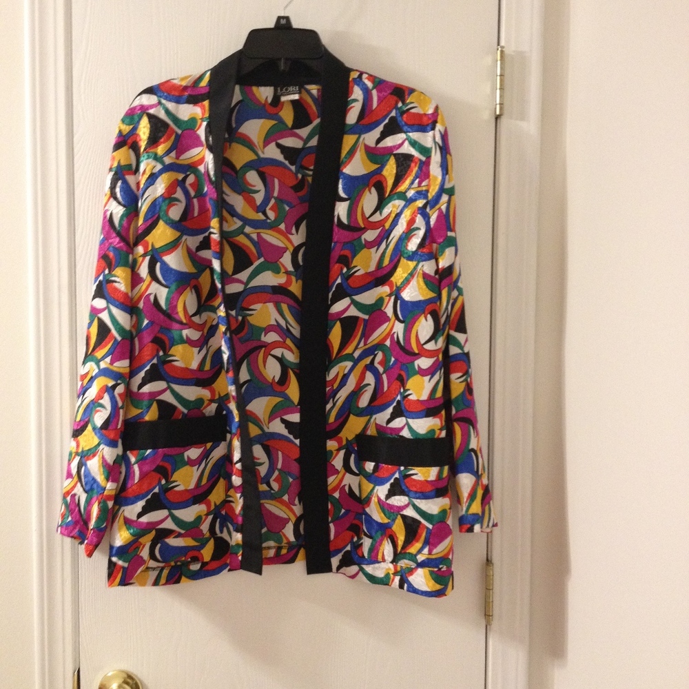 Vintage Multi Color Blazer Buttonless